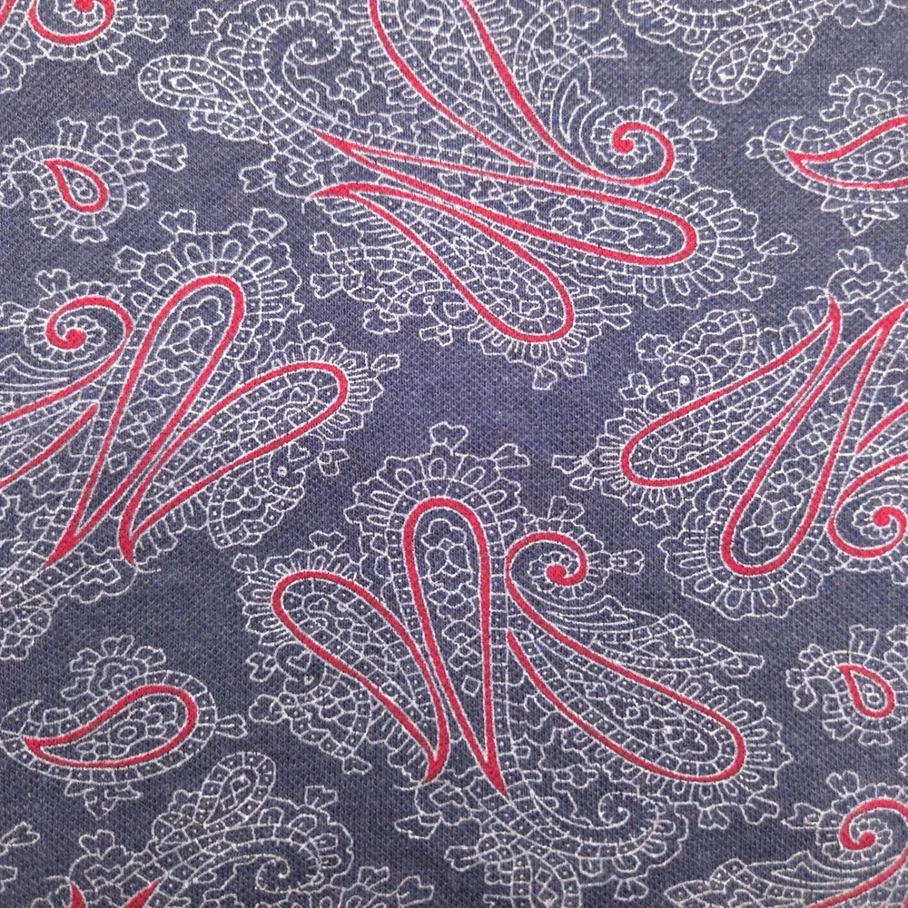 CREMIEUX CLASSICS Mens XL‎ Paisley Long Sleeve Knit Button Up Supima Cotton